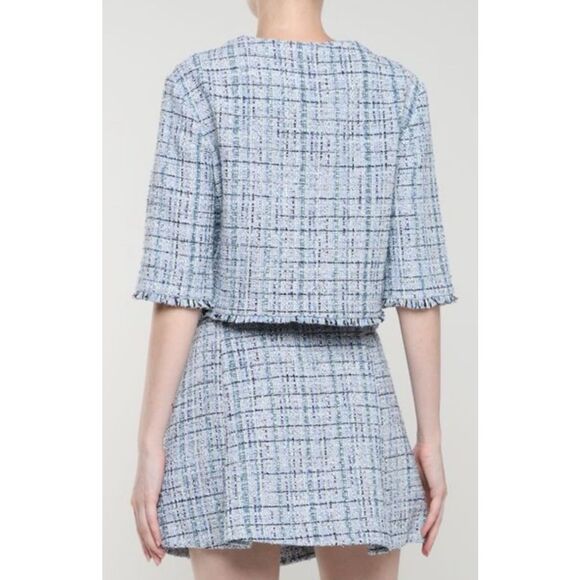 Maje Volinete Tweed Blazer & Jolinete Pleated Mini Skirt - Picture 3 of 14